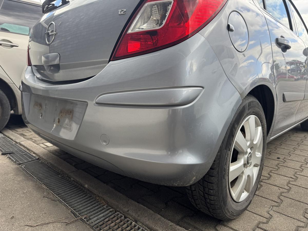 Opel Corsa D original Sto&szlig;stange Stossf&auml;nger hinten Z163 Lichtsilber 5-T&uuml;rer Bj.2007